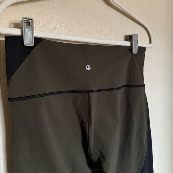 Lululemon Wunder Under Color Block Leggings Sz 12 Special Edition Tights 25“ HR - Picture 5 of 6